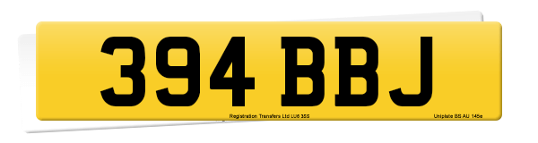 Registration number 394 BBJ